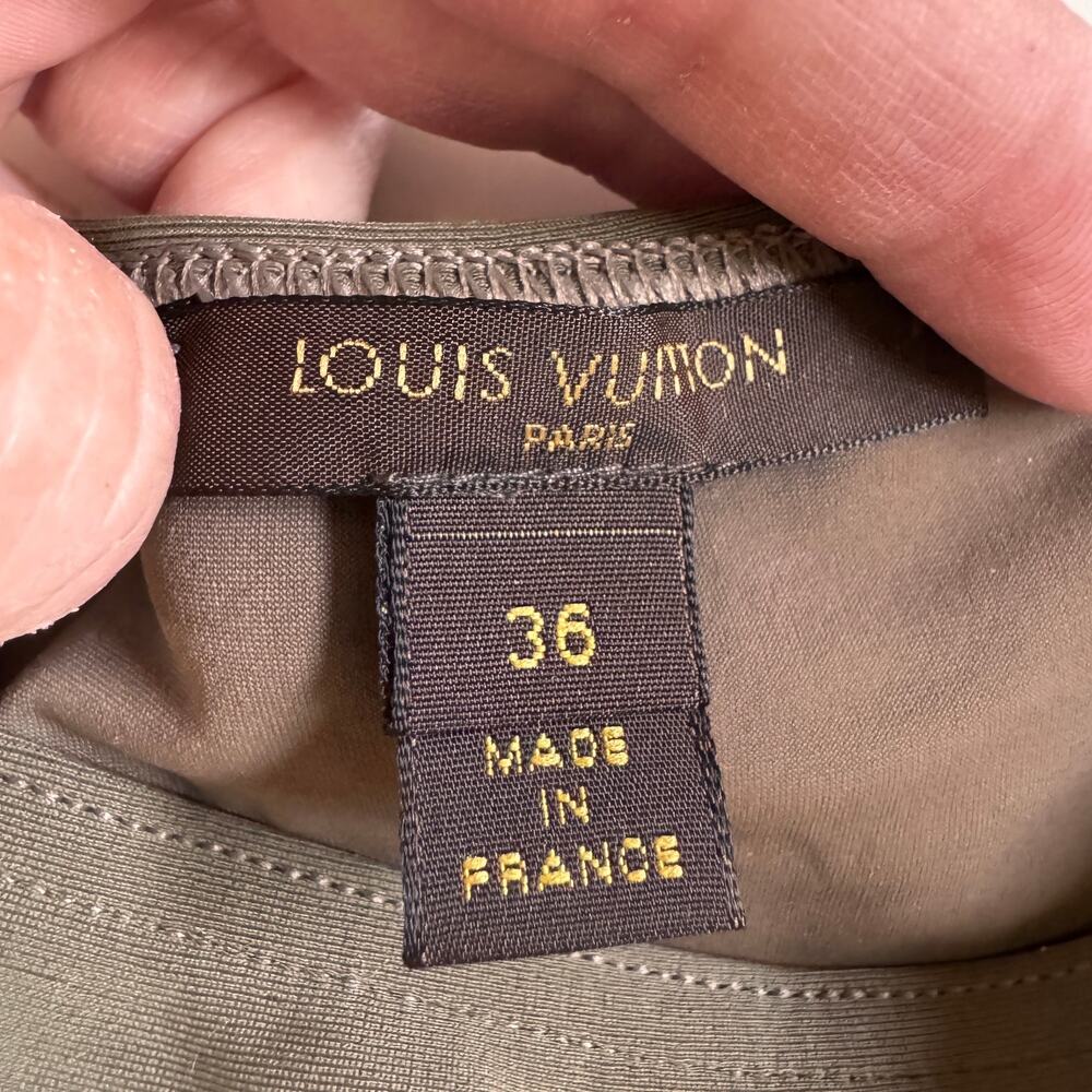 Louis Vuitton Olive Green Floral Charm Bikini Bathing Swim Suit Size 36 US 4 - Picture 15 of 15